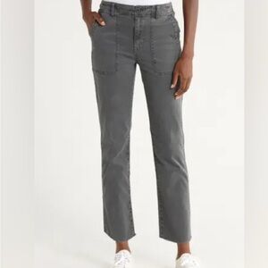 Madewell Women's Slim Straight Leg Grey Utility Pants EUC Sz30